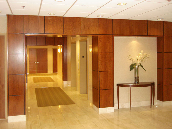 James Balazs Construction: complete construction for a trading communications firm - reception area - IPC Systems